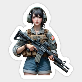 Tactical Girl Sticker